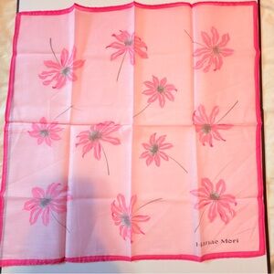 Pink Floral Scarf Handkerchief cotton